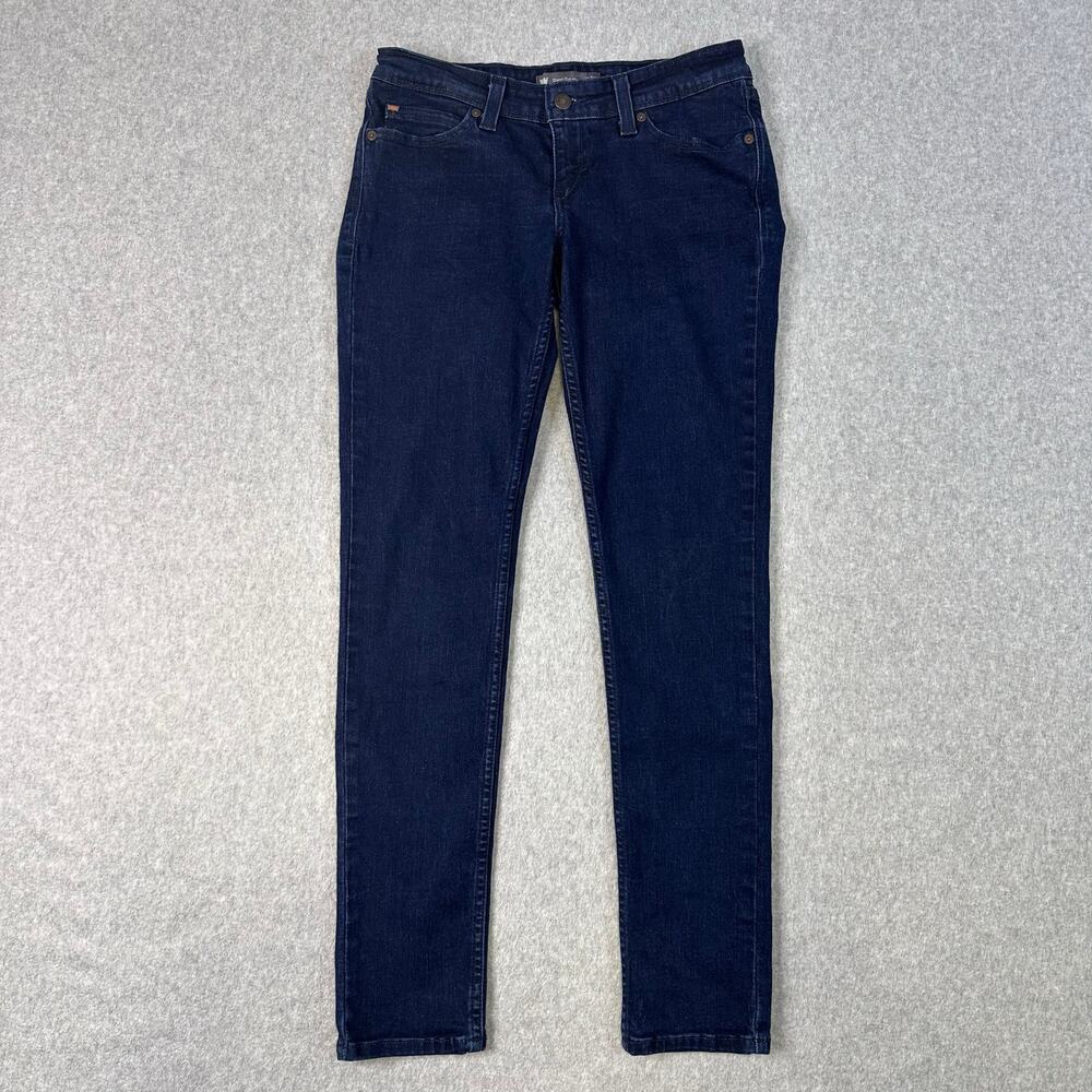 Levi's Demi Curve Jeans Dark Blue Womens 7/28 Denim Low-Rise Skinny Leg Stretch